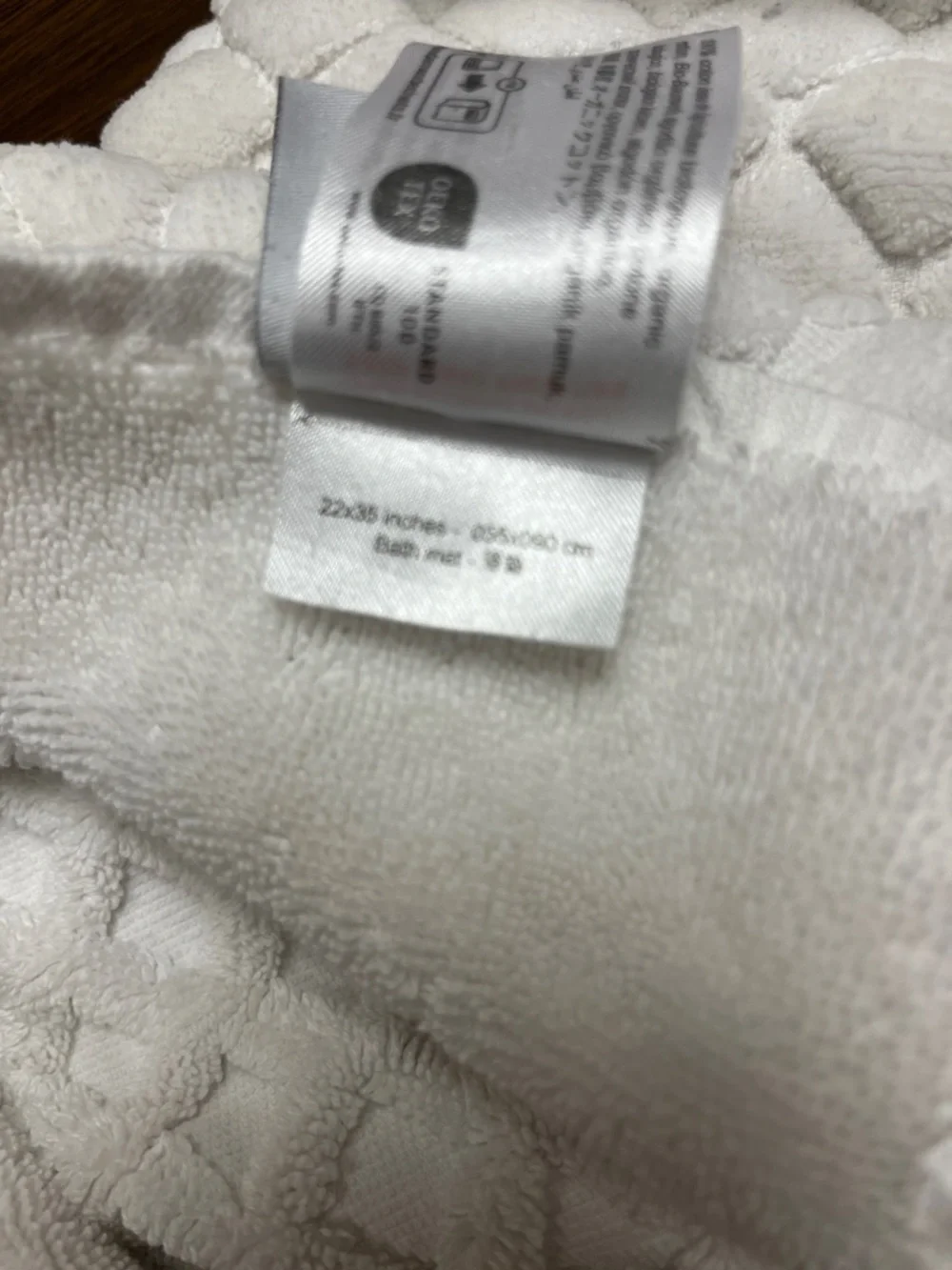 Yves Delorme White Quilted Bath Mat